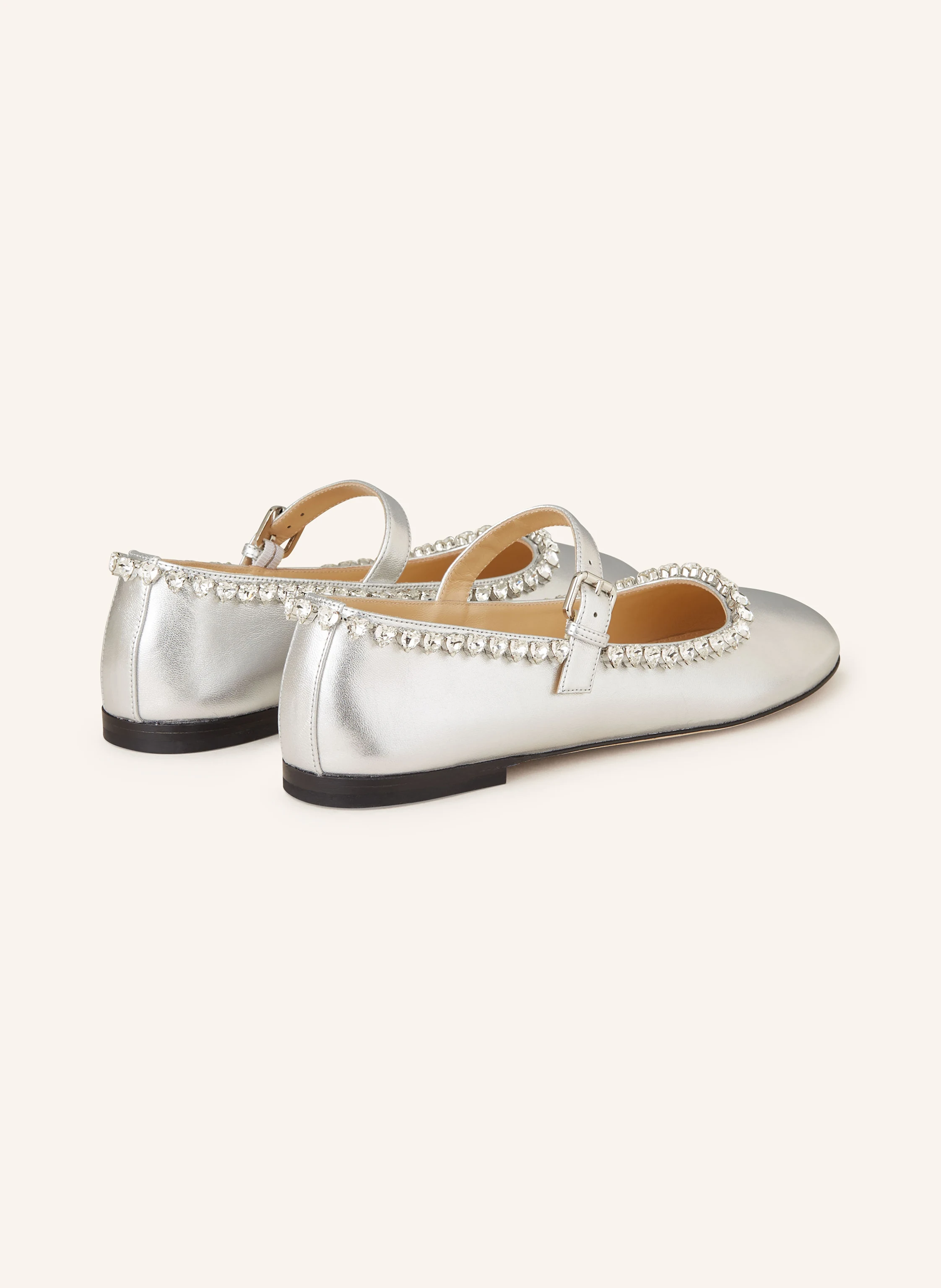 MACH & MACH Mary-Jane-Ballerinas AUDREY mit Schmucksteinen
