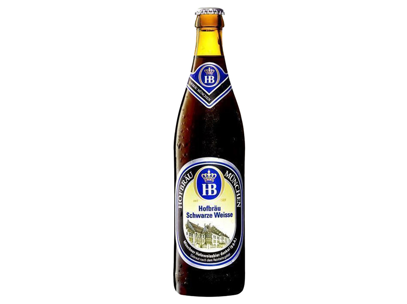 CERVEJA ALEMÃ HOFBRÄU SCHWARZE WEISSE 0.50L