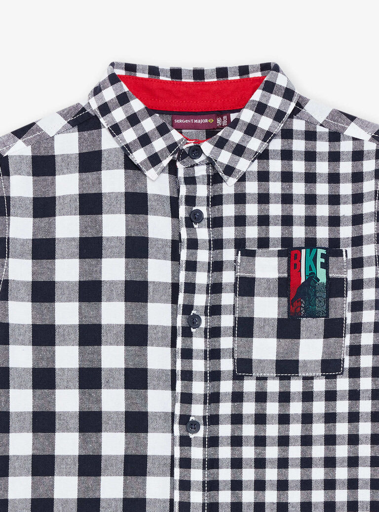 Chemise blanches à carreaux