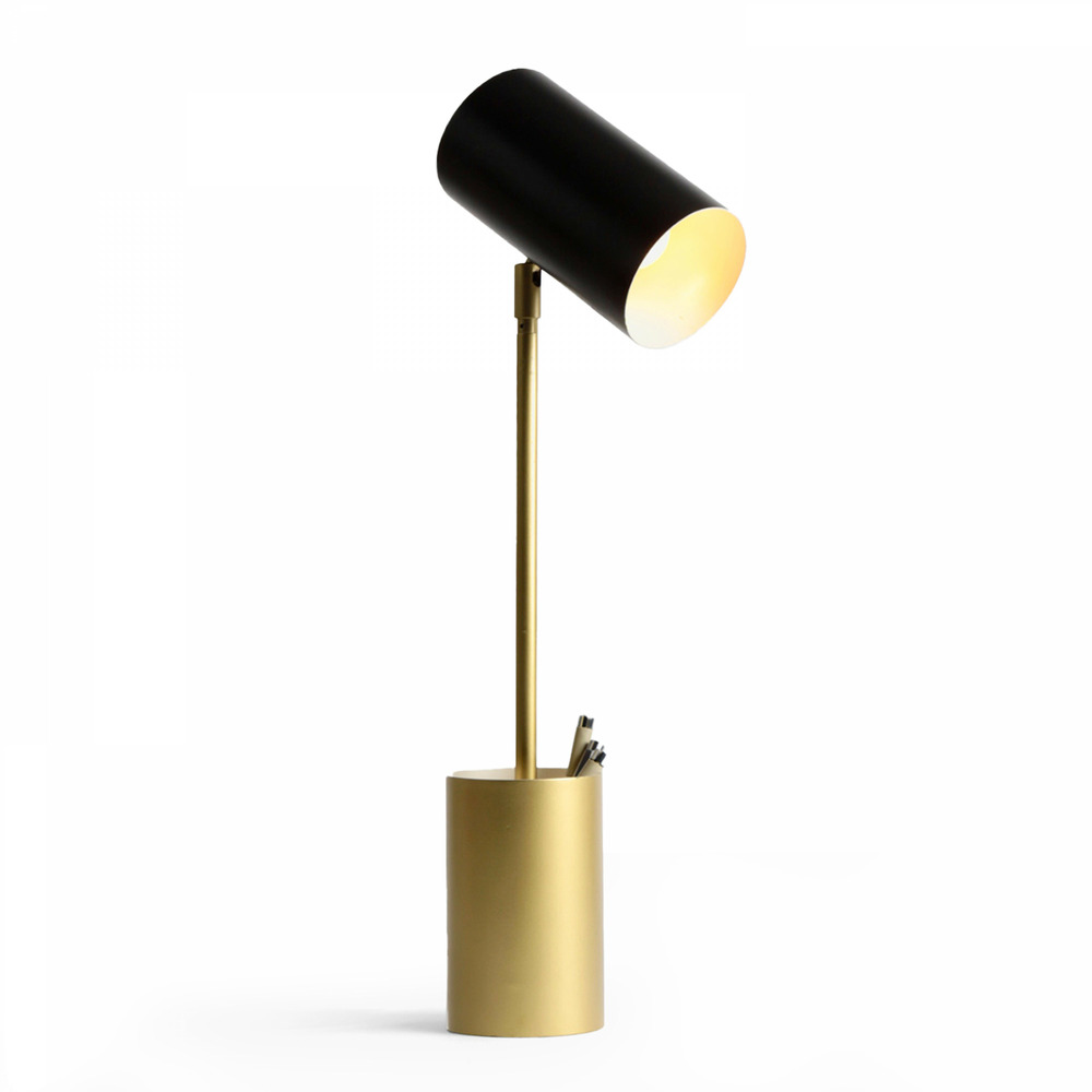 Lampe de bureau avec pied porte crayons