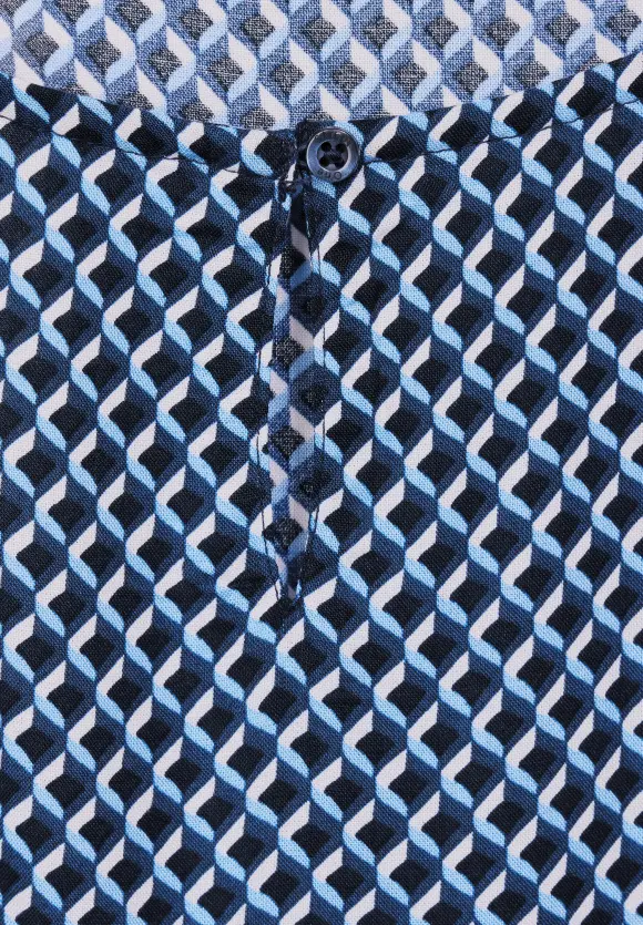 Minimalprint Bluse - light spring blue