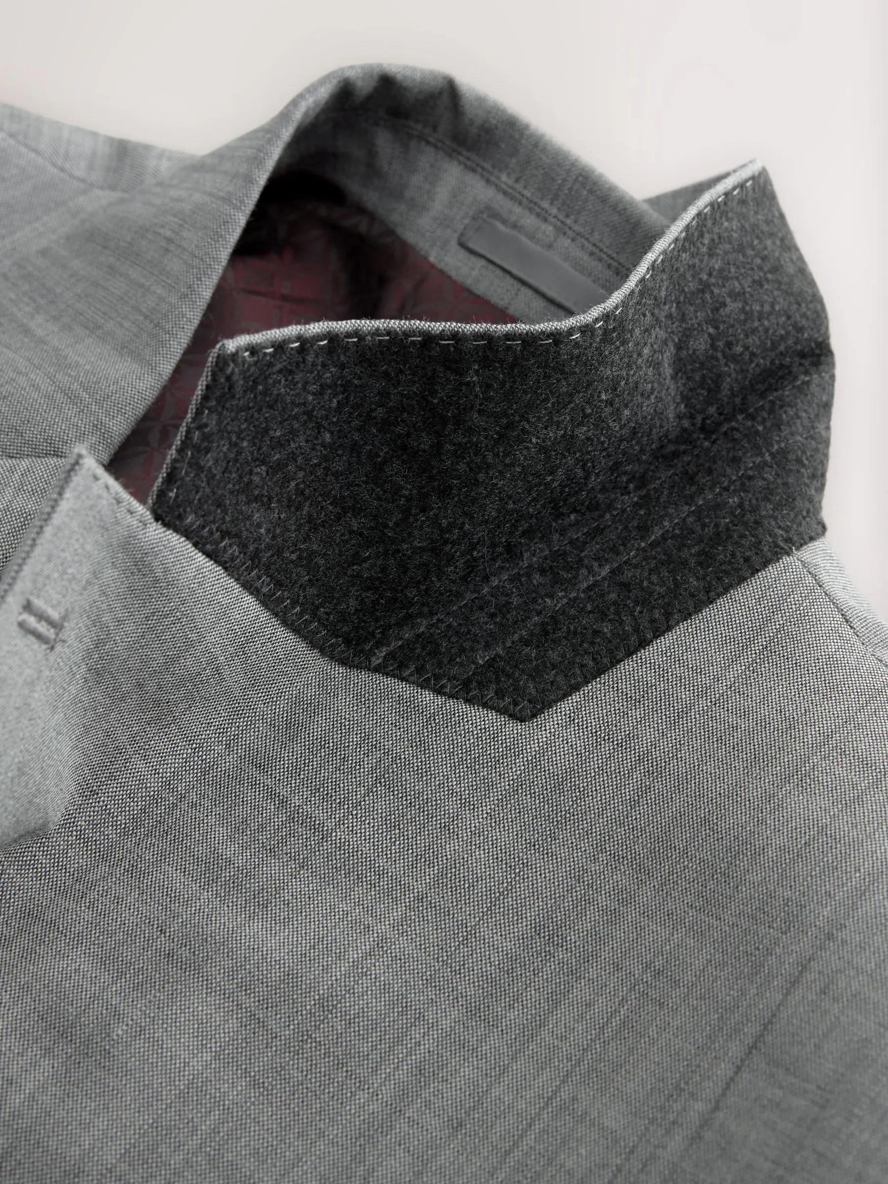 Grijs - Regular Fit Signature Nova Fides 100% Italian Wool Suit Jacket