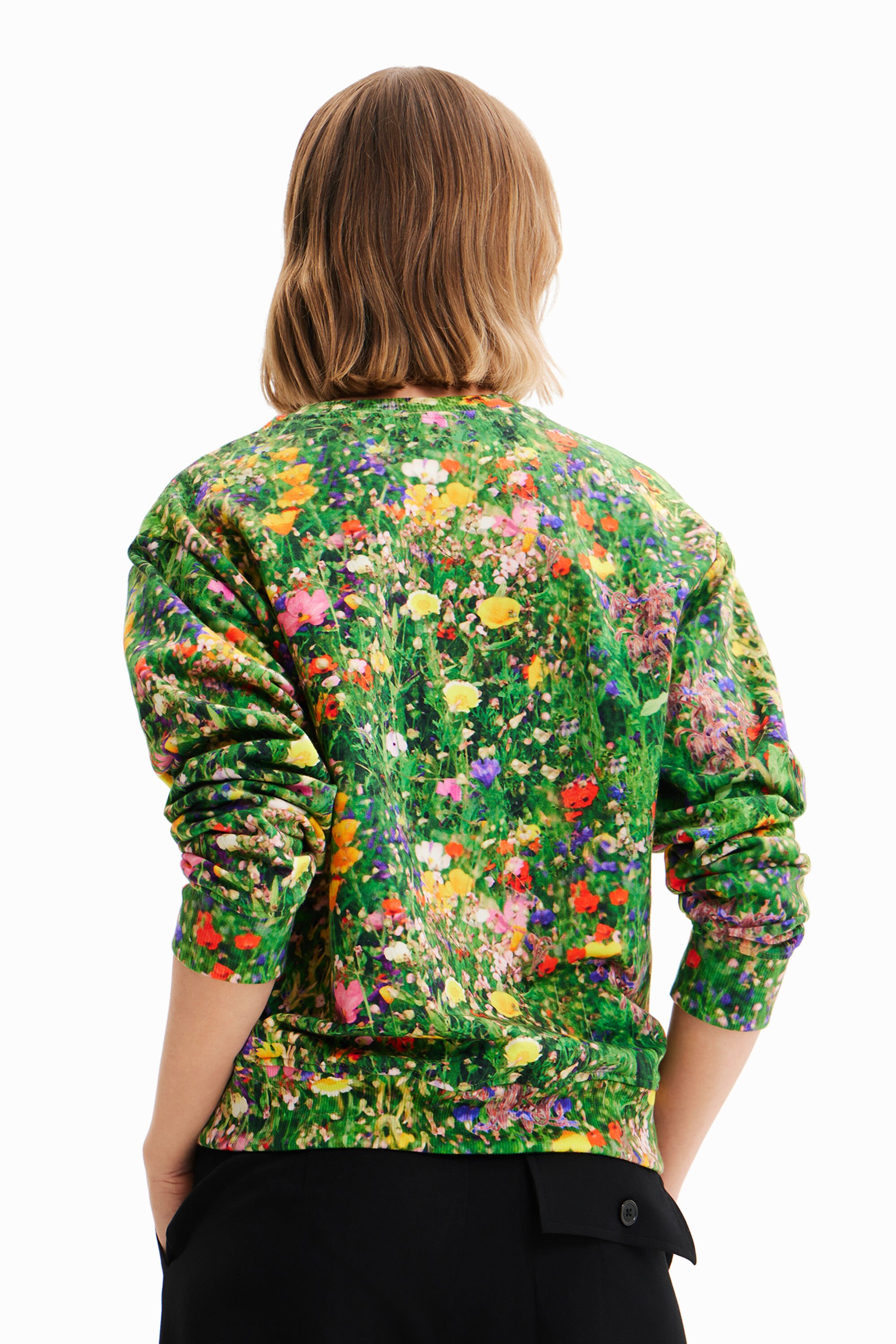 Sweat-shirt fleuri plante