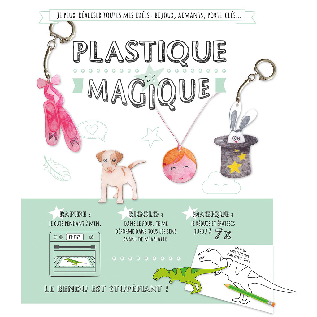 Lot de 3 feuilles magiques plastique 20x30cm