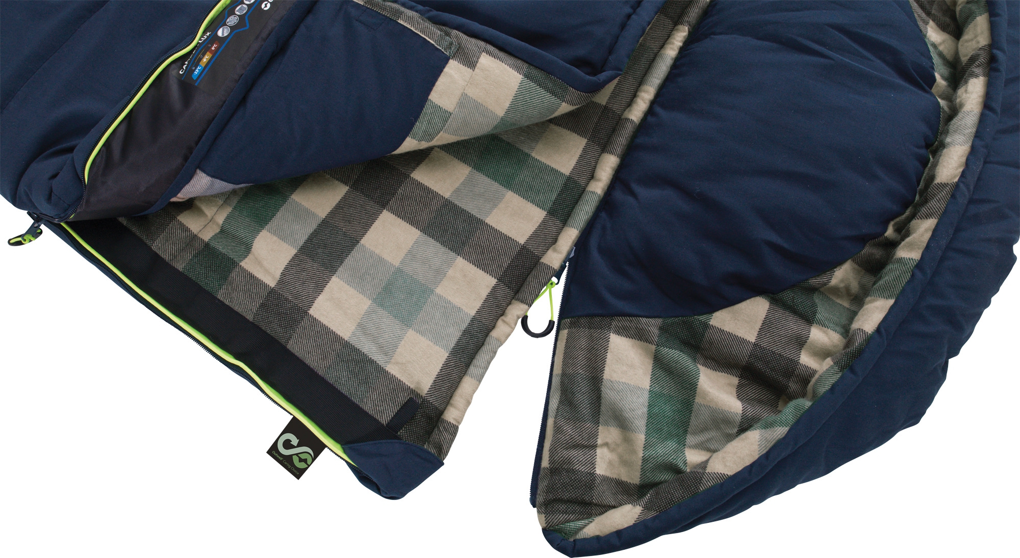 Outwell Camper Lux Deckenschlafsack 235 cm Reißverschluss links