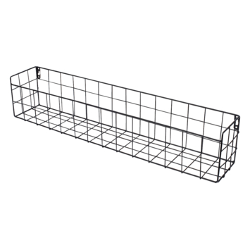 Stalen draadbak zwar 60x10x12CM