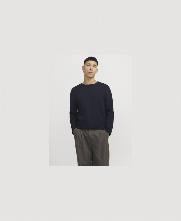 Jack & Jones JJEGEORGE KNIT CREW NECK NOOS Blå