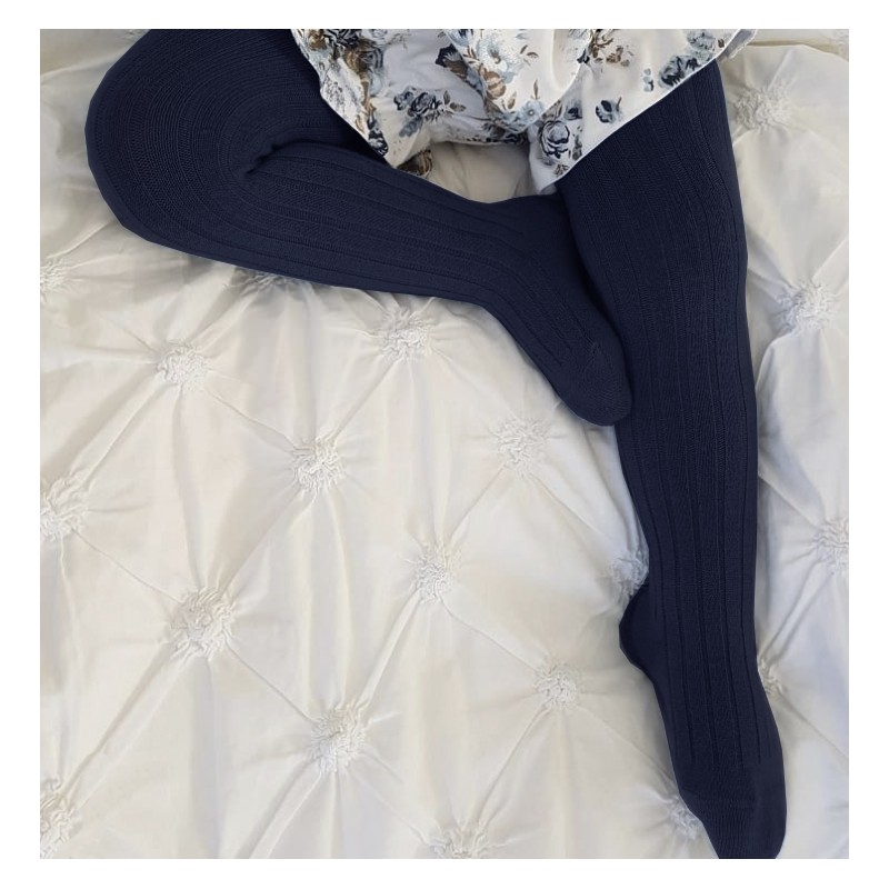 Condor Condor collants côtelés marine