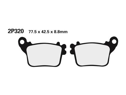 Plaquettes de freins Nissin route /Off-Road métal fritté - 2P-320ST