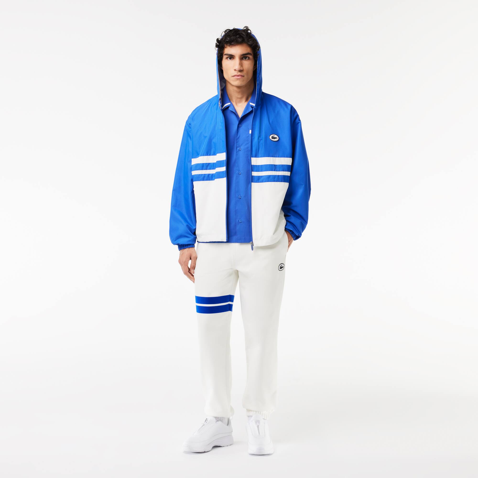 Chemise en twill de coton imprimé Lacoste au dos Manches Courtes - Bleu - Lacoste - Homme