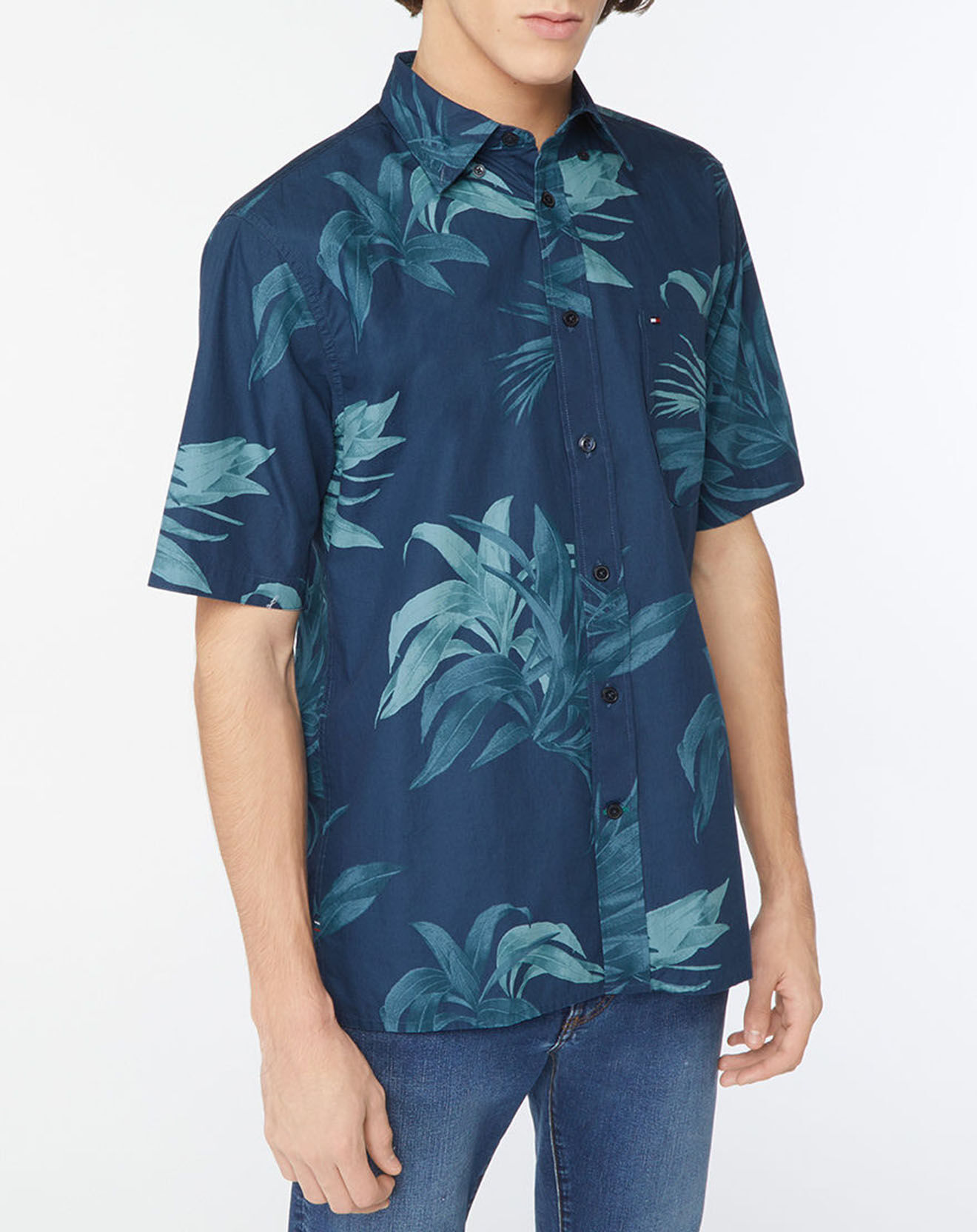 Tommy Hilfiger Chemise comfort Tropic Island bleu marine