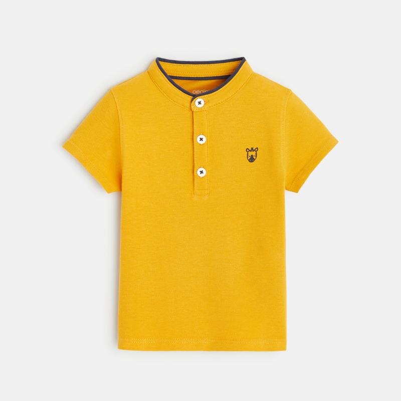 Polo zèbre col officier jaune bébé garçon Jaune