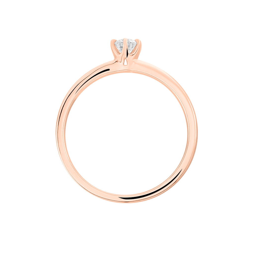 Bague Solitaire Natalia Or Rose Diamant