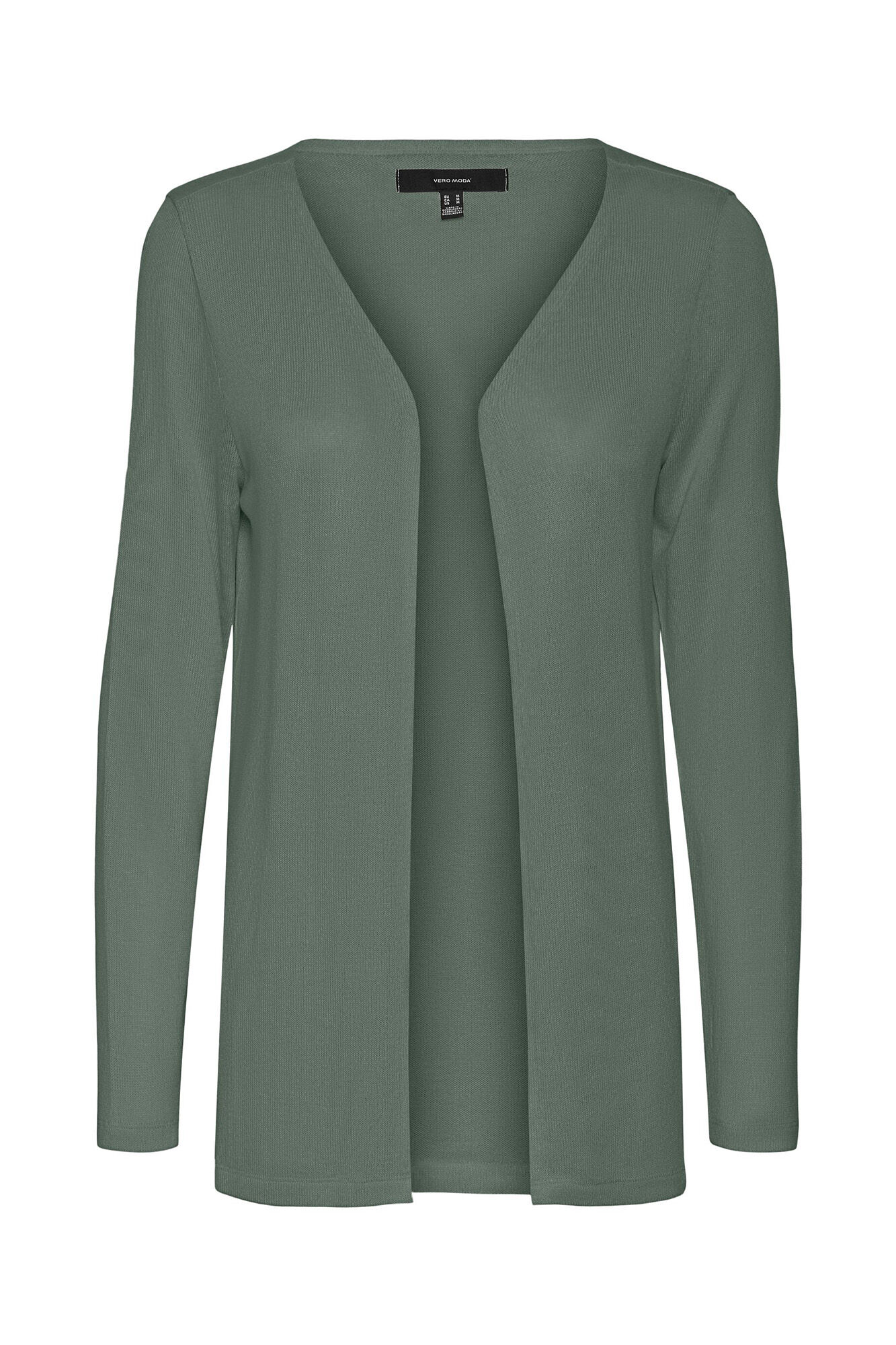 Cardigã básico de tricô plus size - Verde