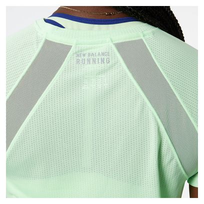 Maillot manches courtes New Balance Impact Run Vert Femme