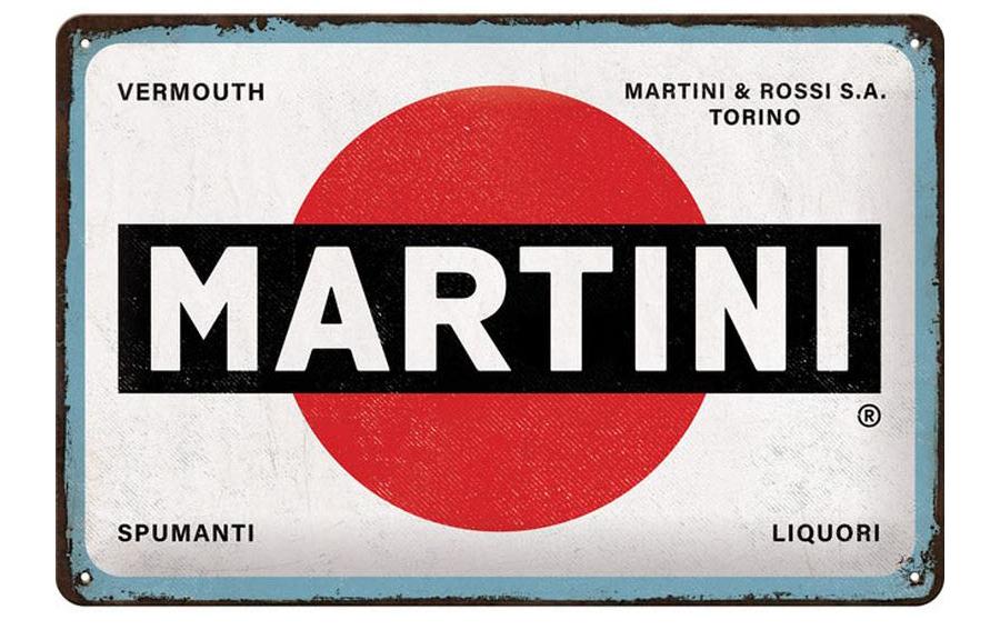 Schild Martini 20 x 30 cm, MetallBlechschild im Retro Design
