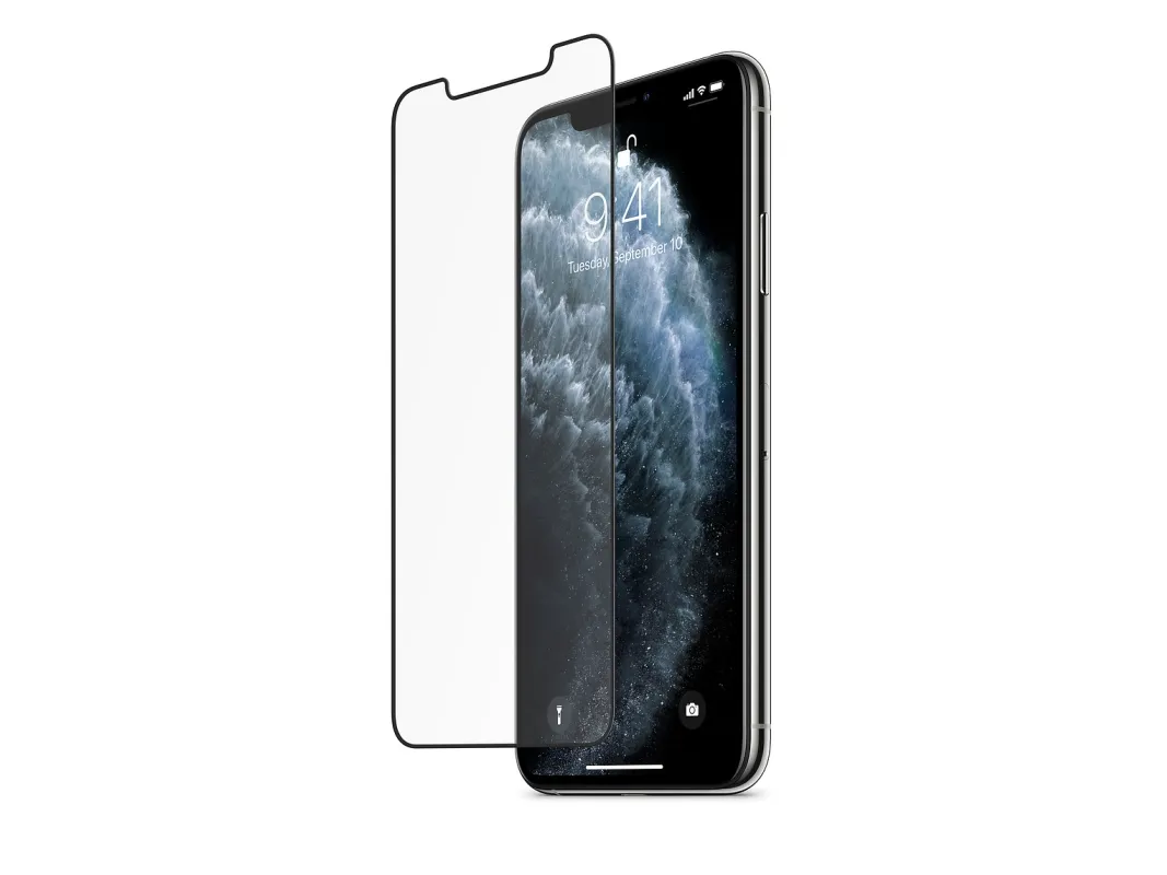 Belkin - Skærmbeskytter - InvisiGlass Ultracurve - Apple iPhone 11 Pro Max / XS Max - Rammefarve: Sort