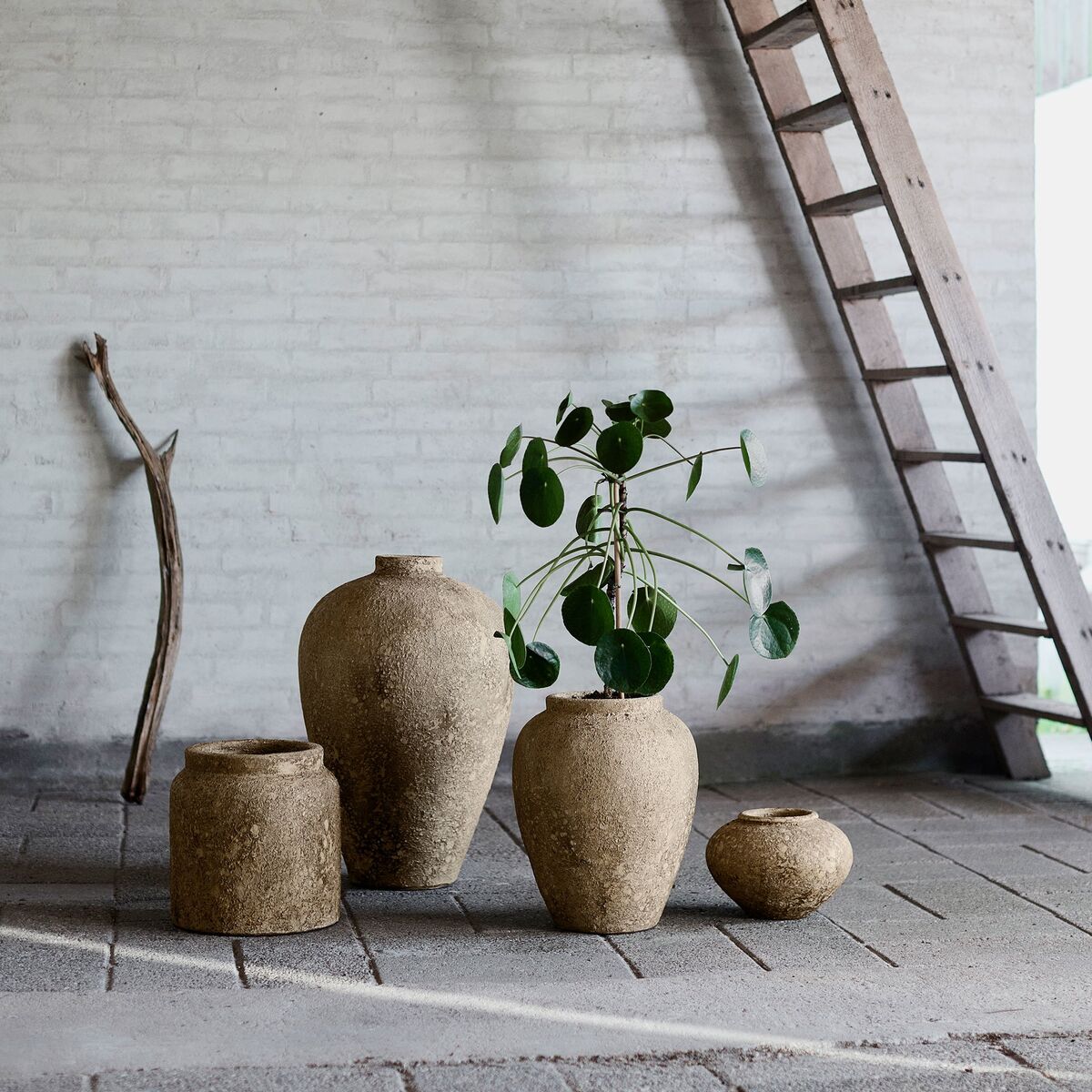 Luna vas 38 cm, beige