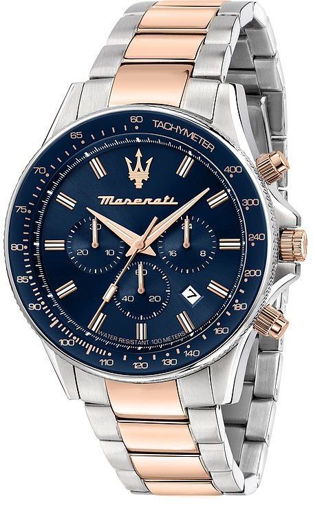 Maserati - Chronograaf Sfida - Horloge - Blauw - 44 mm