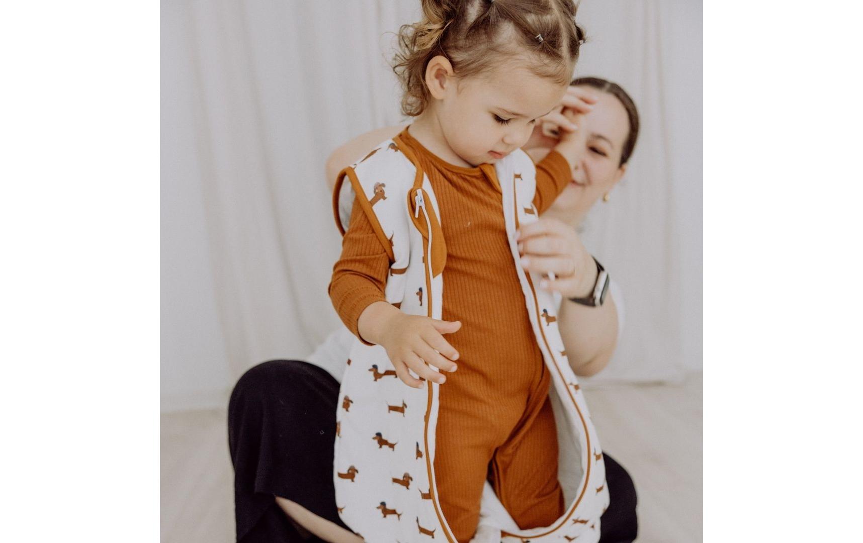 Baby-Ganzjahrschlafsack Jumper Dackel 70 cmGanzjahresschlafsack mit Füssen für Babys