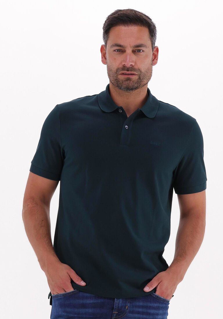 BOSS donkergroene boss polo pallas