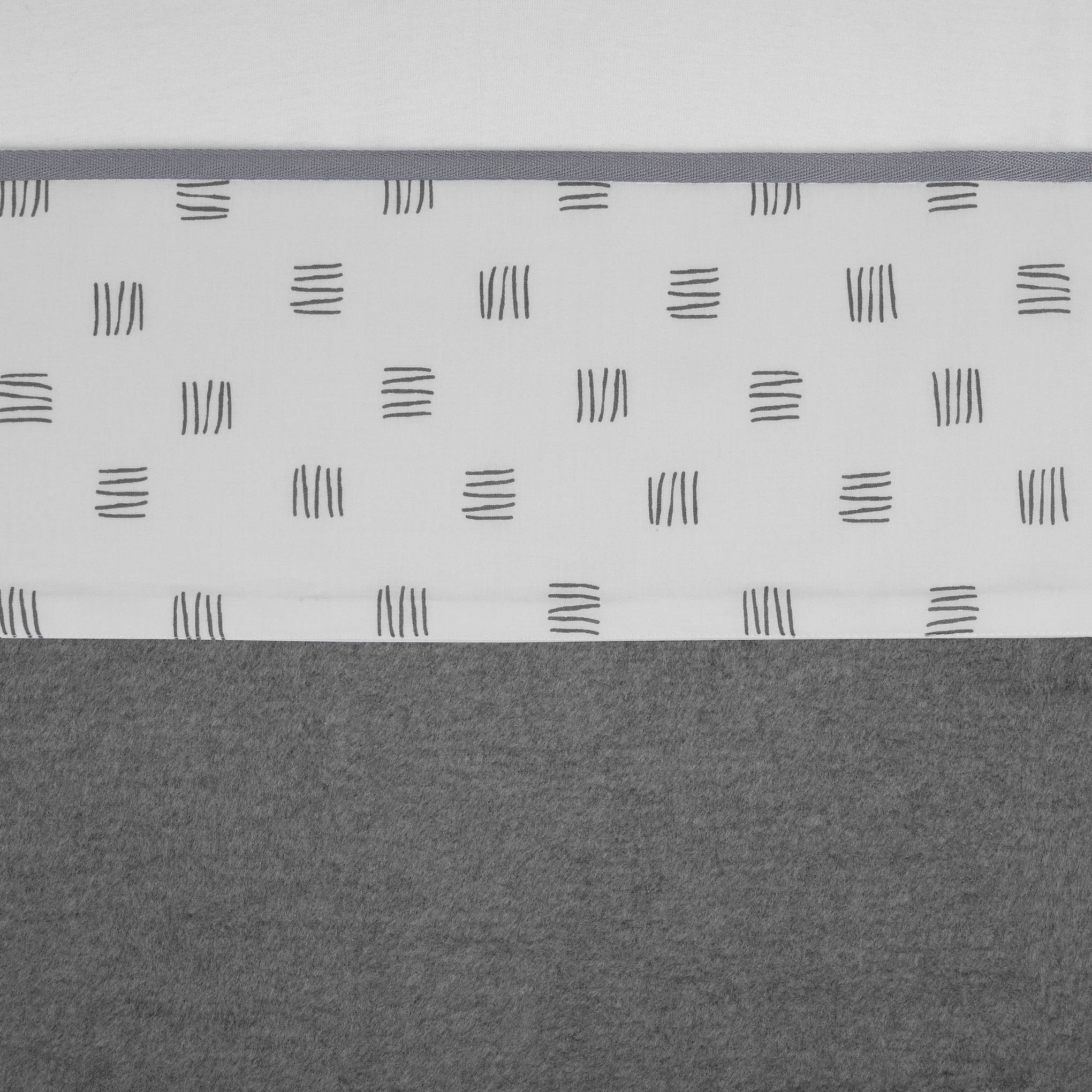 Meyco baby ledikantlaken 100x150 cm block stripe grijs