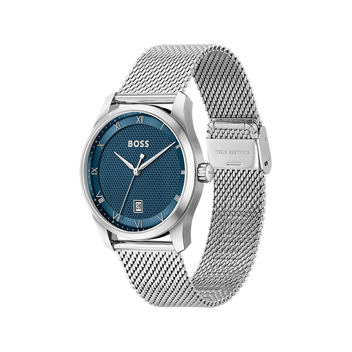 Montre BOSS business homme bracelet acier argent