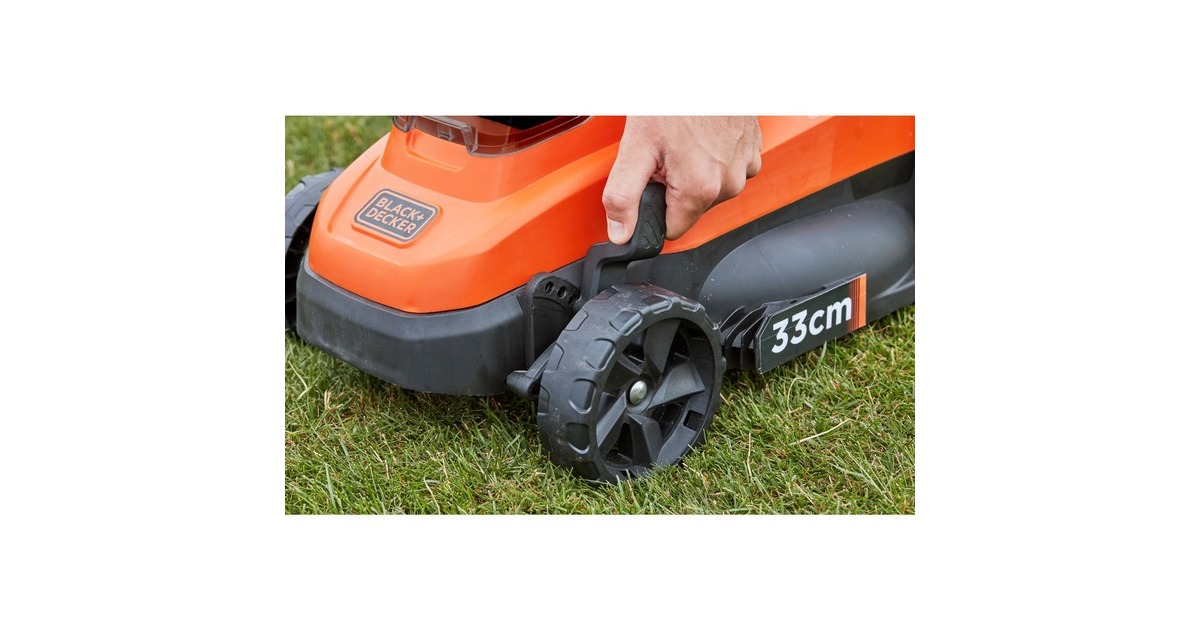 BLACK+DECKERBCMW3318L2-QW 2x 18V grasmaaier  (Oranje/zwart, 2x 18V 2.5Ah Accu en oplader inbegrepen)