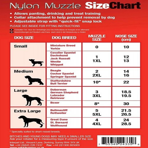 Focinheira Mikki de nylon para cães, preta