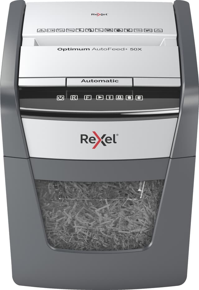 Rexel Optimum AutoFeed+ 50X tværskåret makulator