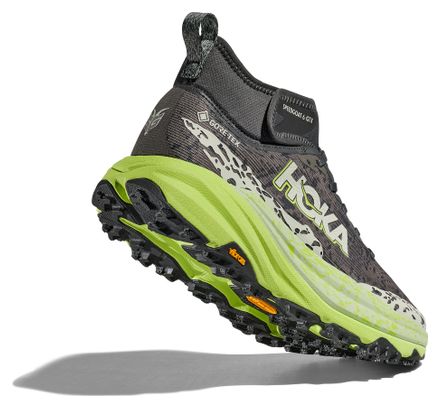 Chaussures Trail Hoka Speedgoat 6 Mid GTX Gris/Vert Homme