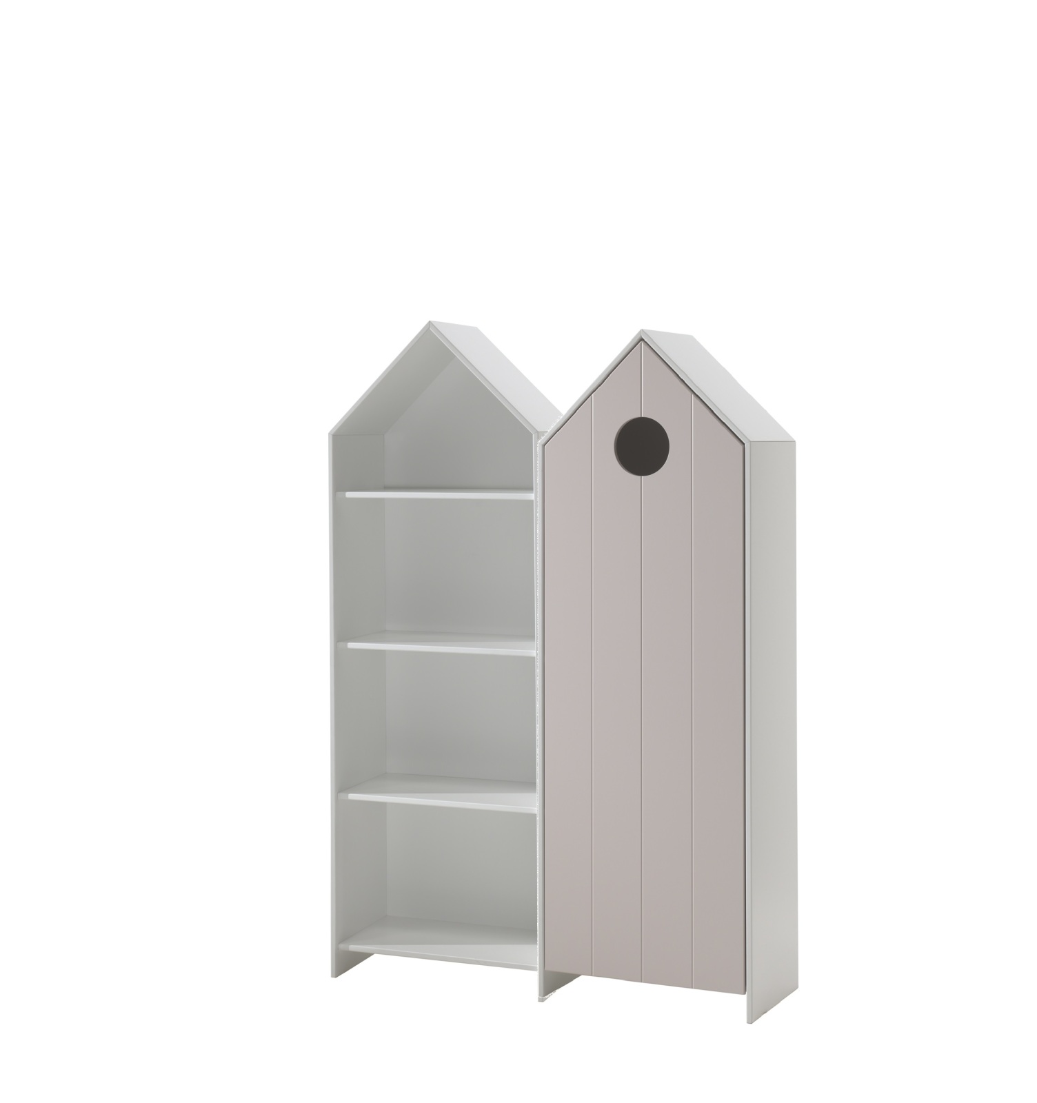 2er-Schrank-Set CASAMI - weiß-rosa - Strandhaus-Design - 115 cm breit