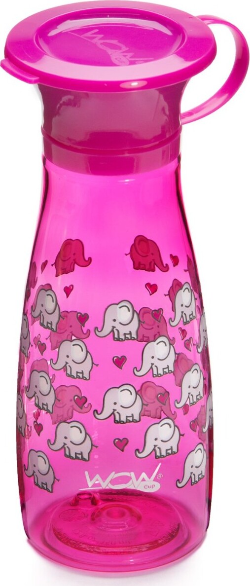 Wow - Spildfri Baby Kop - Pink Med Elefanter