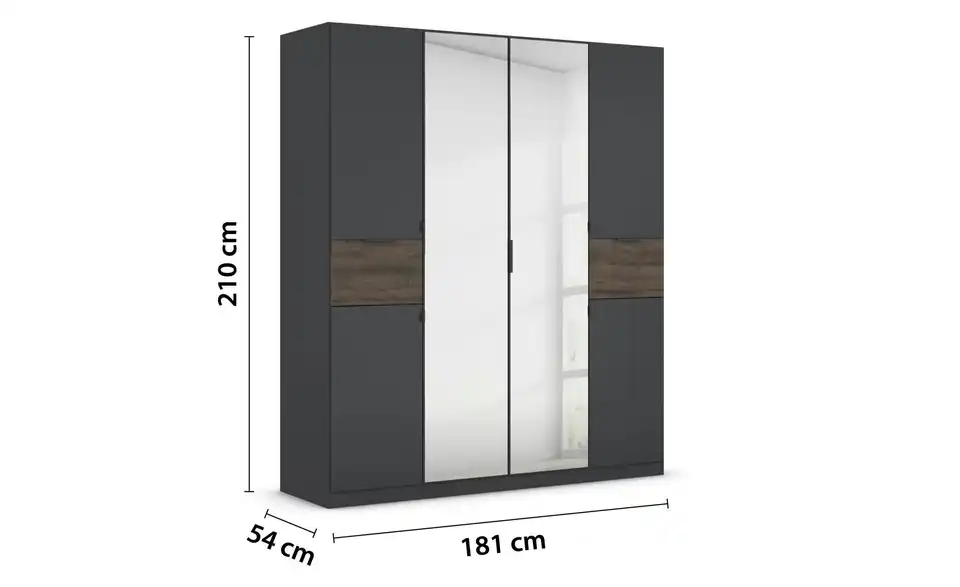 Drehtürenschrank 181 cm 6 Stück