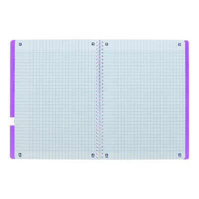 Oxford Openflex - Cahier polypro à spirale A4 (21x29,7 cm) - 100 pages - grands carreaux (Seyes) - disponible dans différentes couleurs