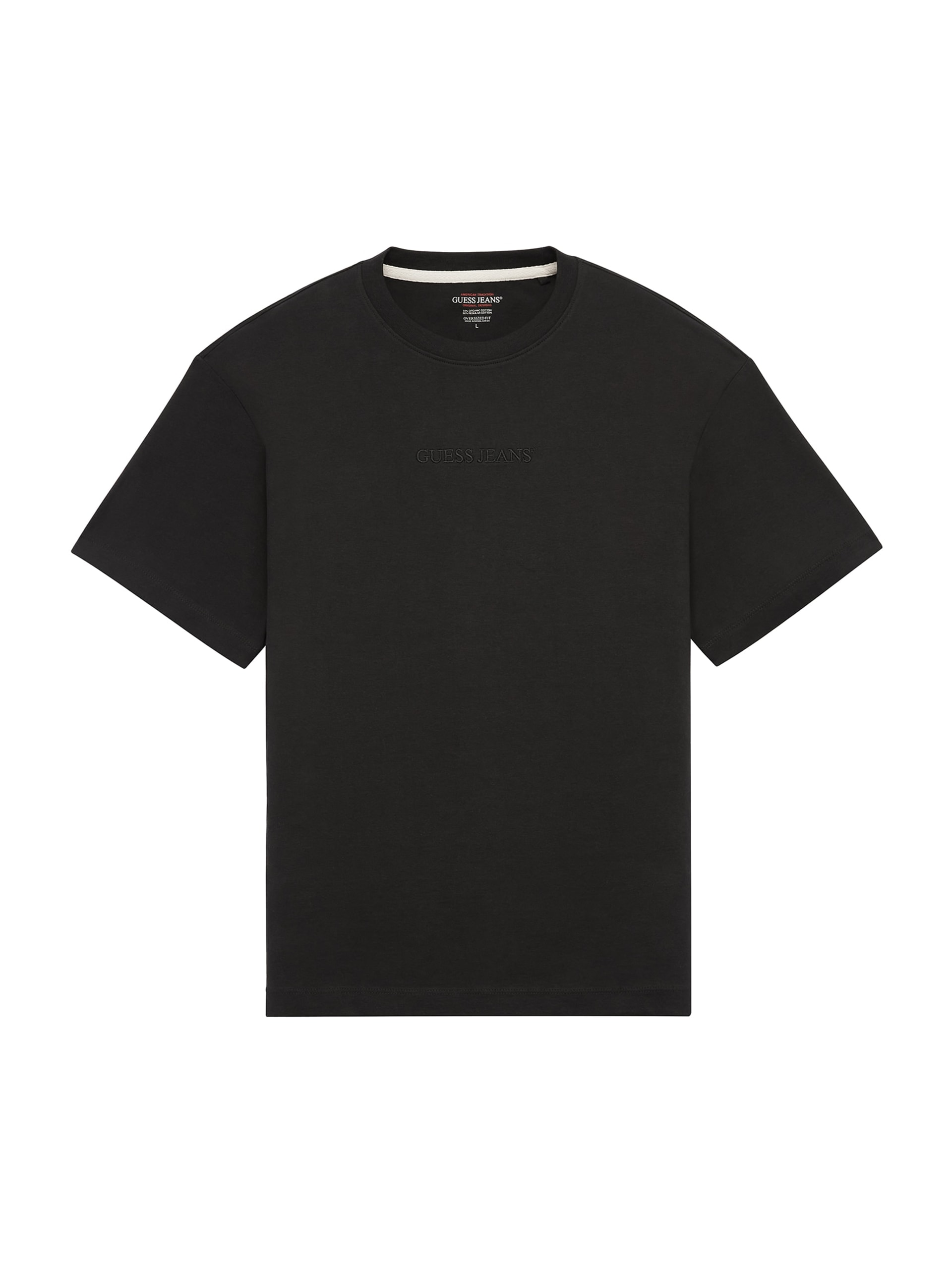 Camiseta com logotipo bordado