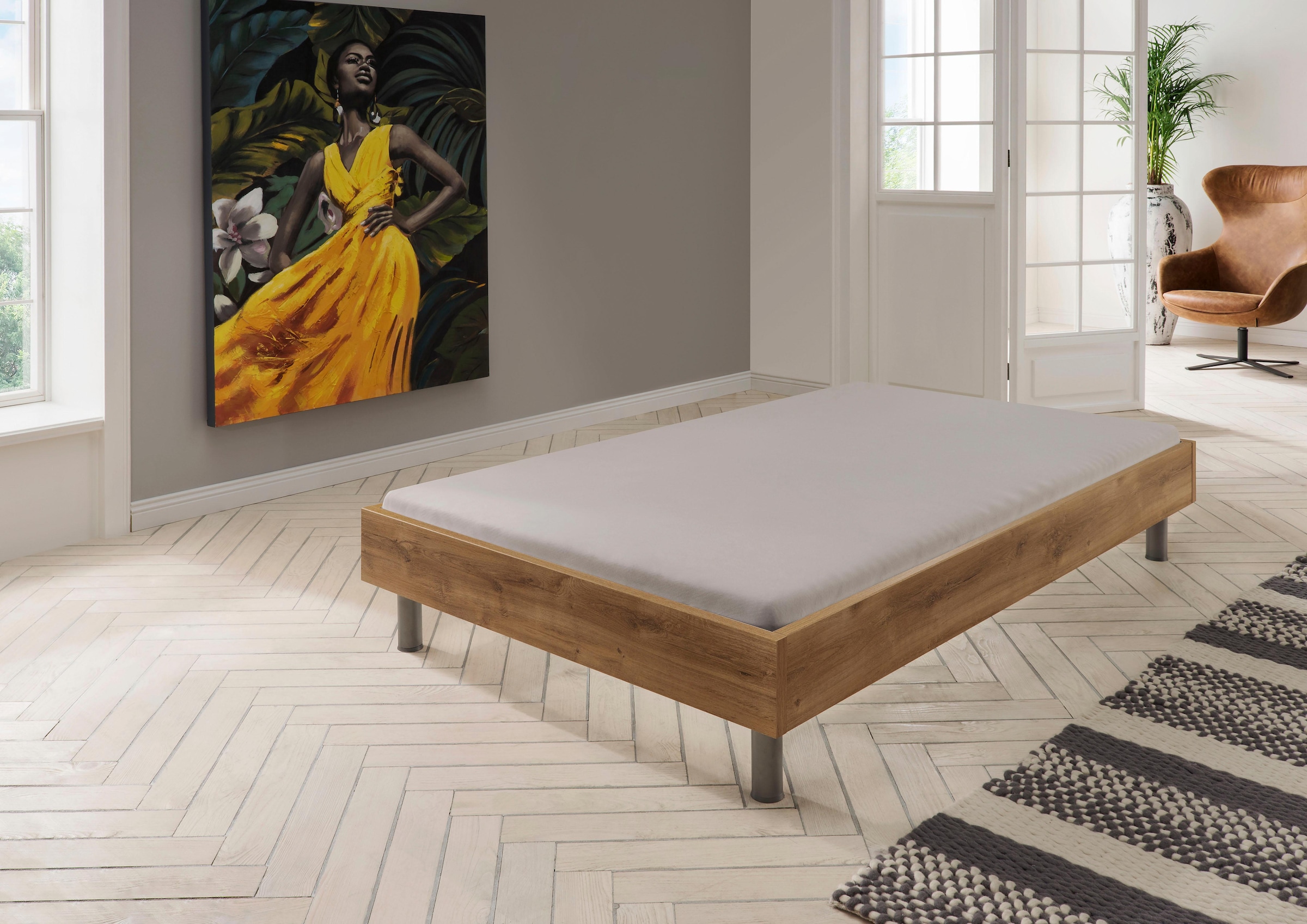 Wimex Bett »Easy, grosse Auswahl an Grössen und Farben, auch in Komforthöhe« Made in Germany,  ohne Kopfteil, ideal unter Dachschrägen oder Fenster