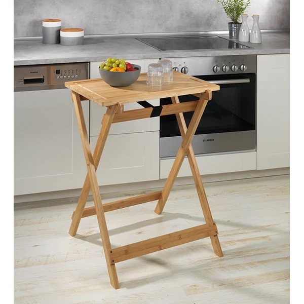 Table pliante avec plateau amovible Lugo en bambou Wenko by Maximex