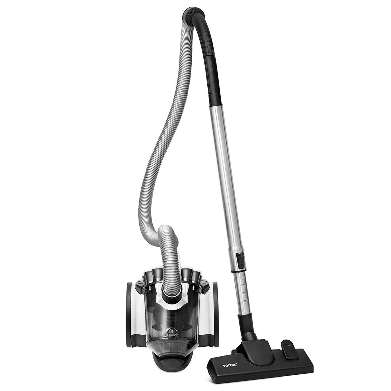 Vortex Aspirateur traineau sans sac double aspiration blanc