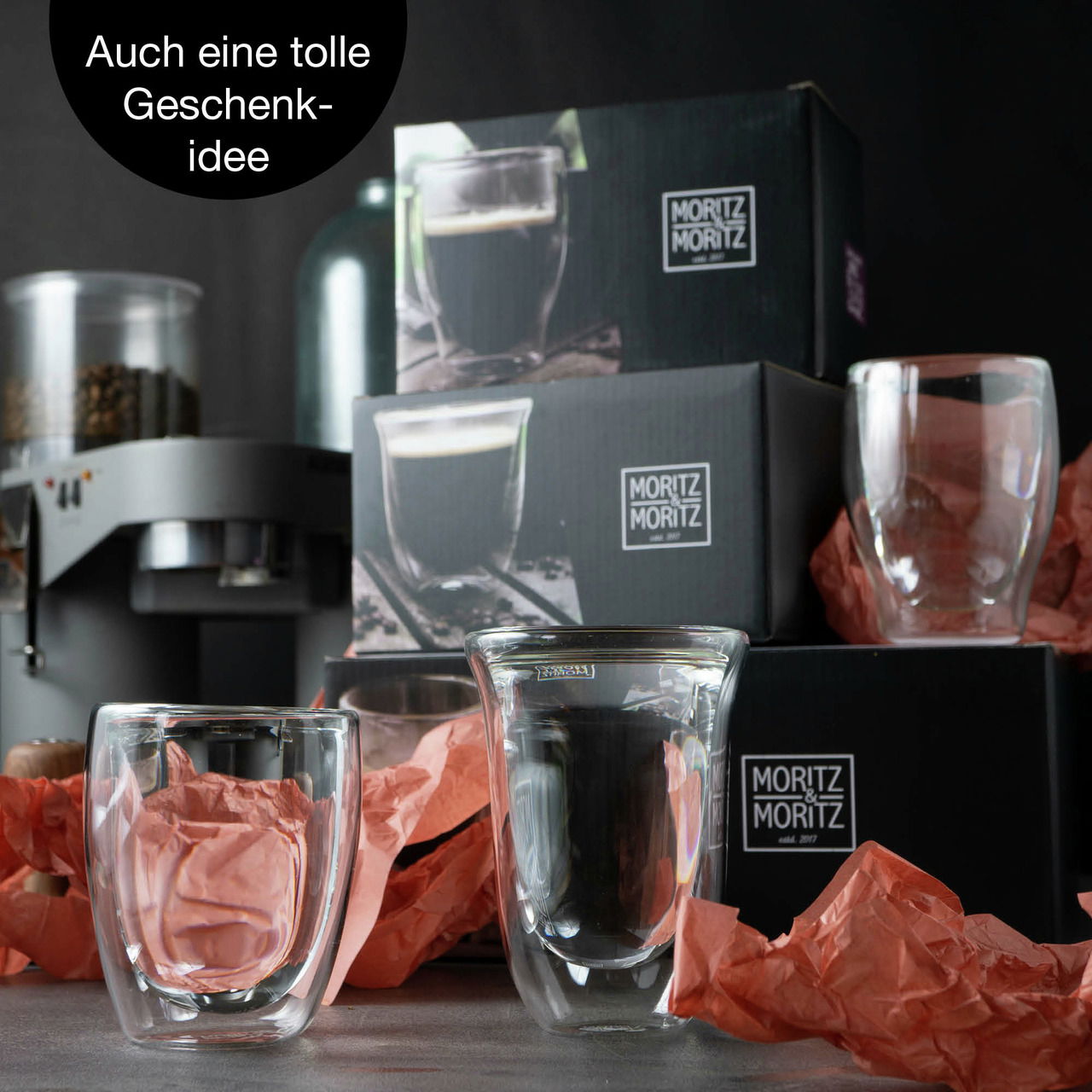 Moritz & Moritz Barista Napoli Thermo-Kaffeegläser 6-tlg.