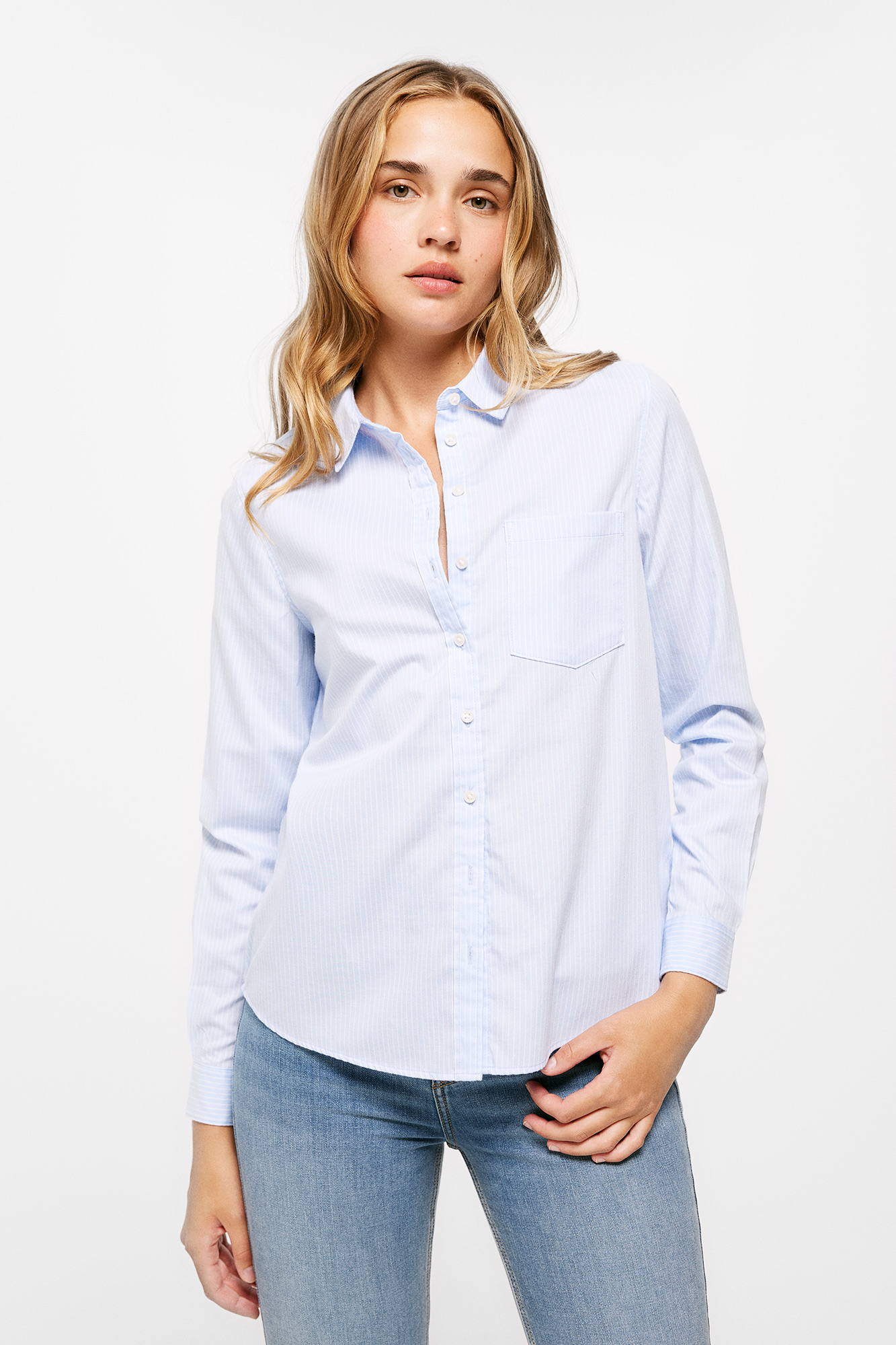 Blusa listrada de algodão