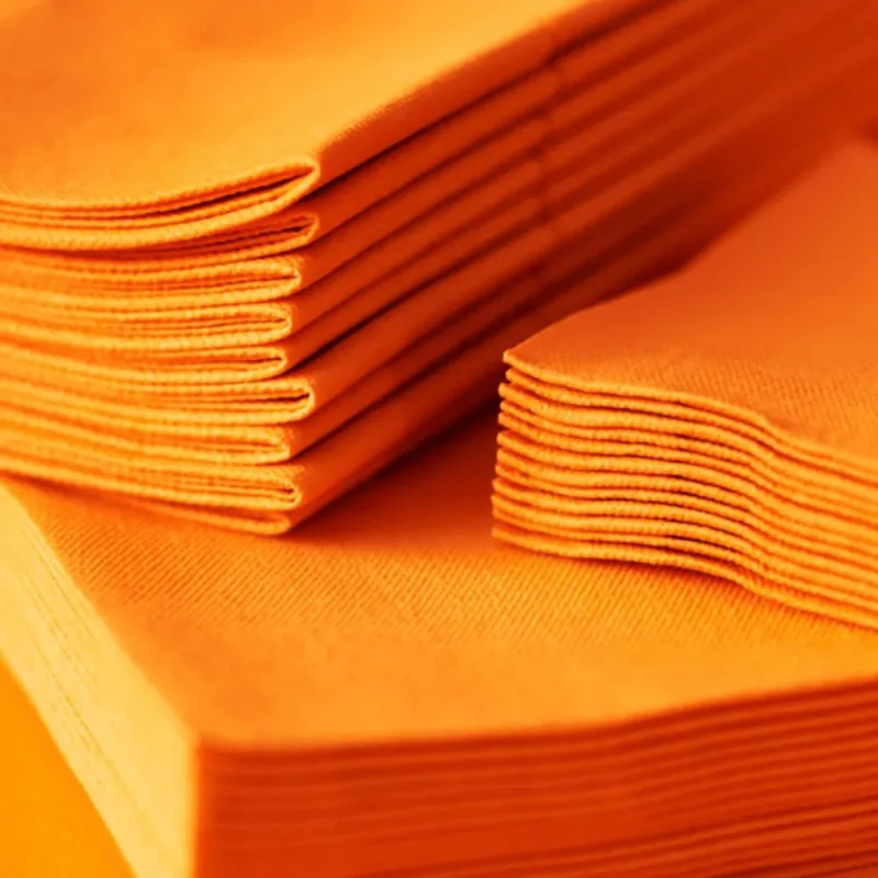 DUNI - Serviette de table Dunisoft - 40x40 - Orange - x720