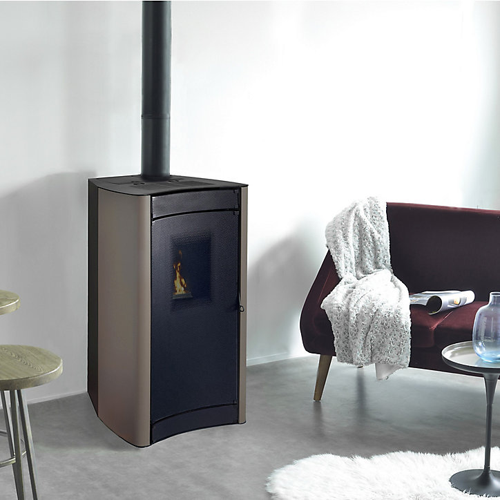 Poele à granulés Bestove Roni Taupe 9kW