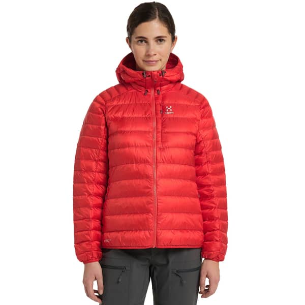 Doudoune randonnée HAGLÖFS ROC DOWN HOOD W ZENITH RED