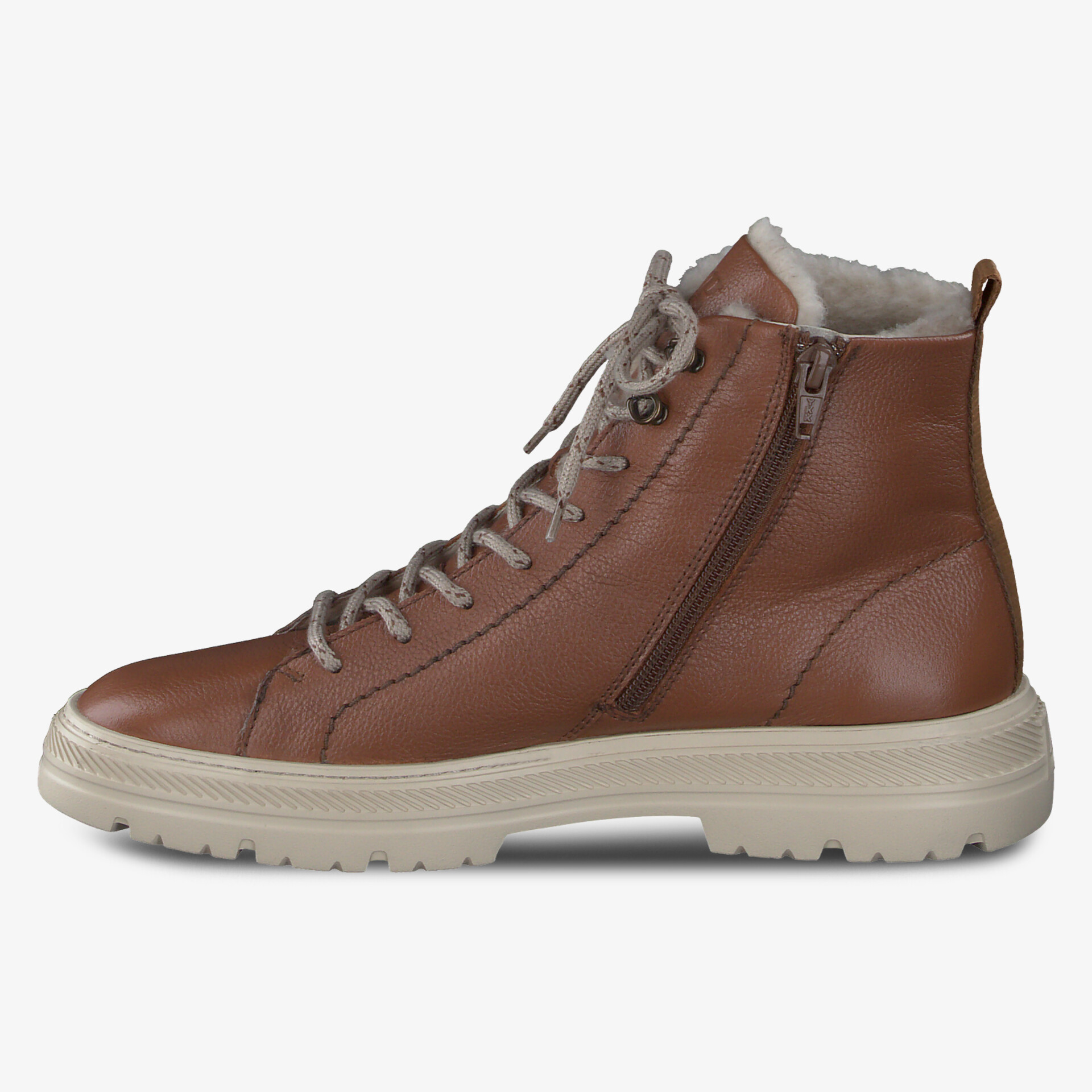 paul green Damen Schnürstiefeletten braun