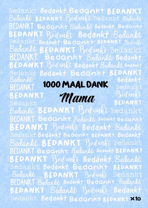 Liefs Jansje | Bedanktkaart | 1000 maal dank