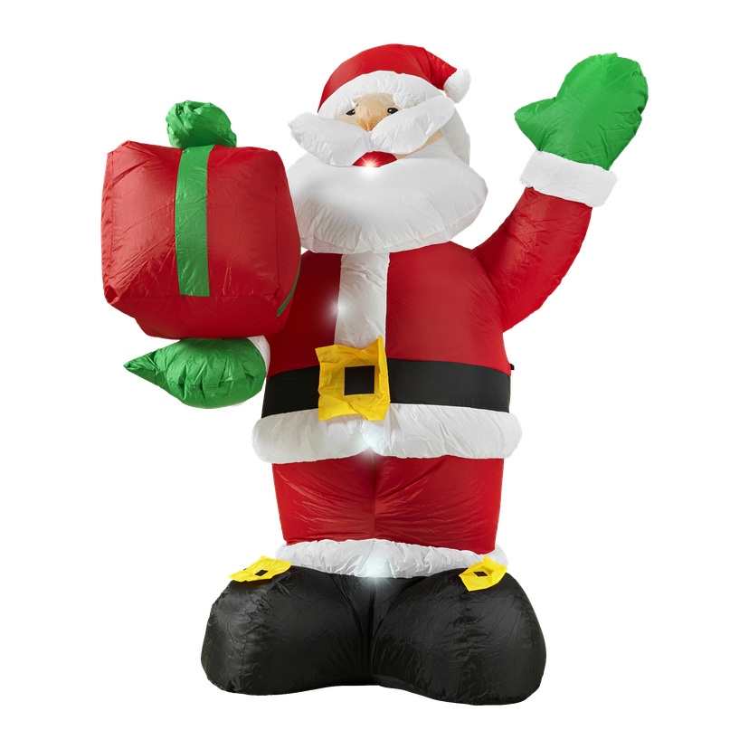 Stor oppblåsbar nisse med LED-belysning 240 cm