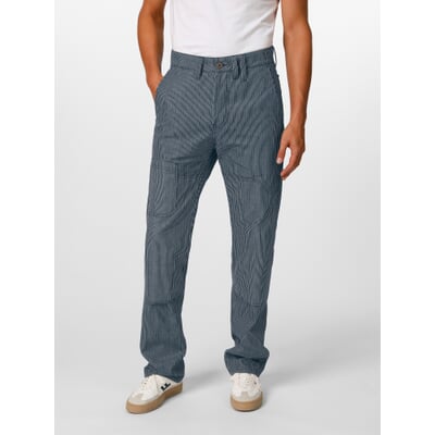 Herren-Strandhose gestreift, Blau-Weiß