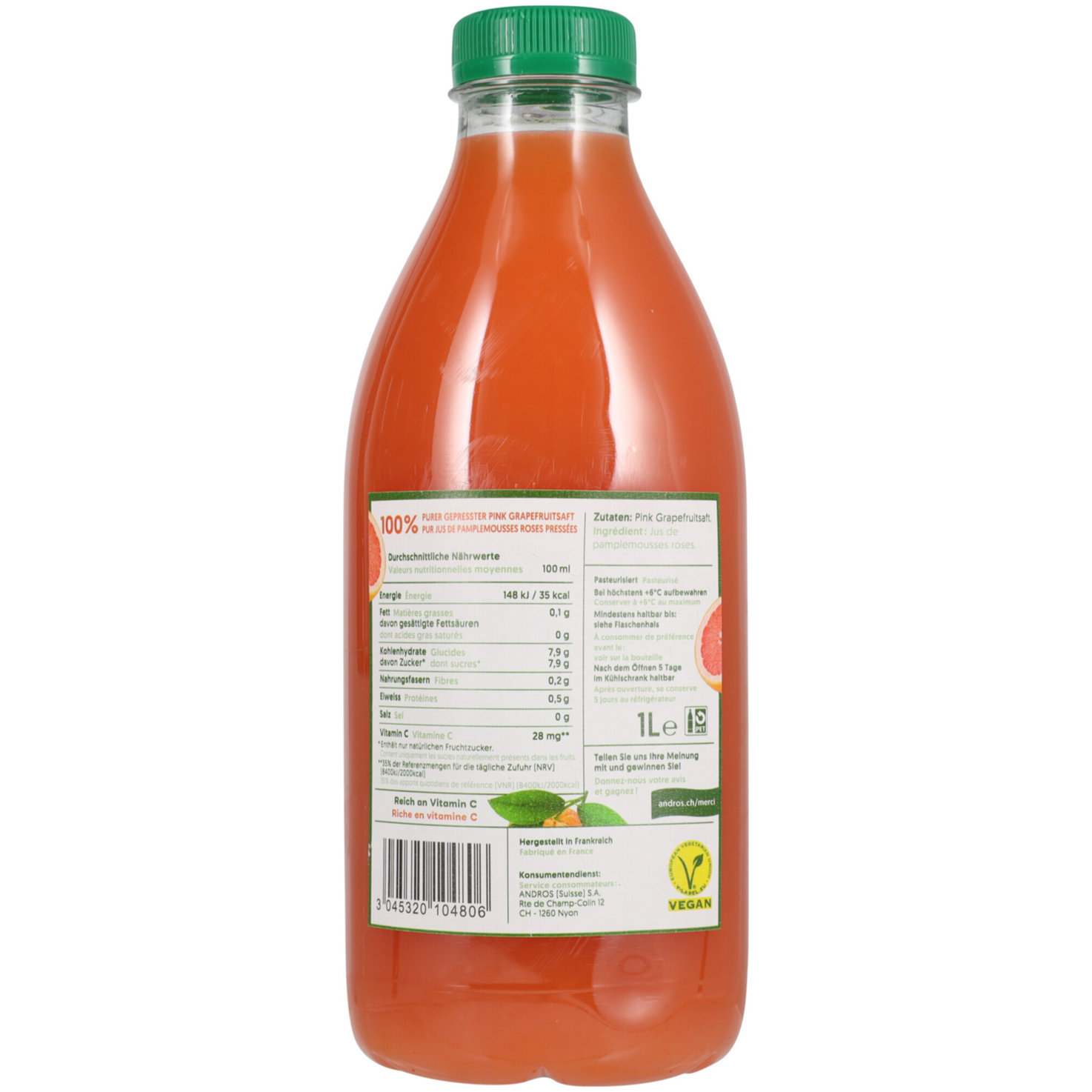 Andros Fruchtsaft Pink Grapefruit