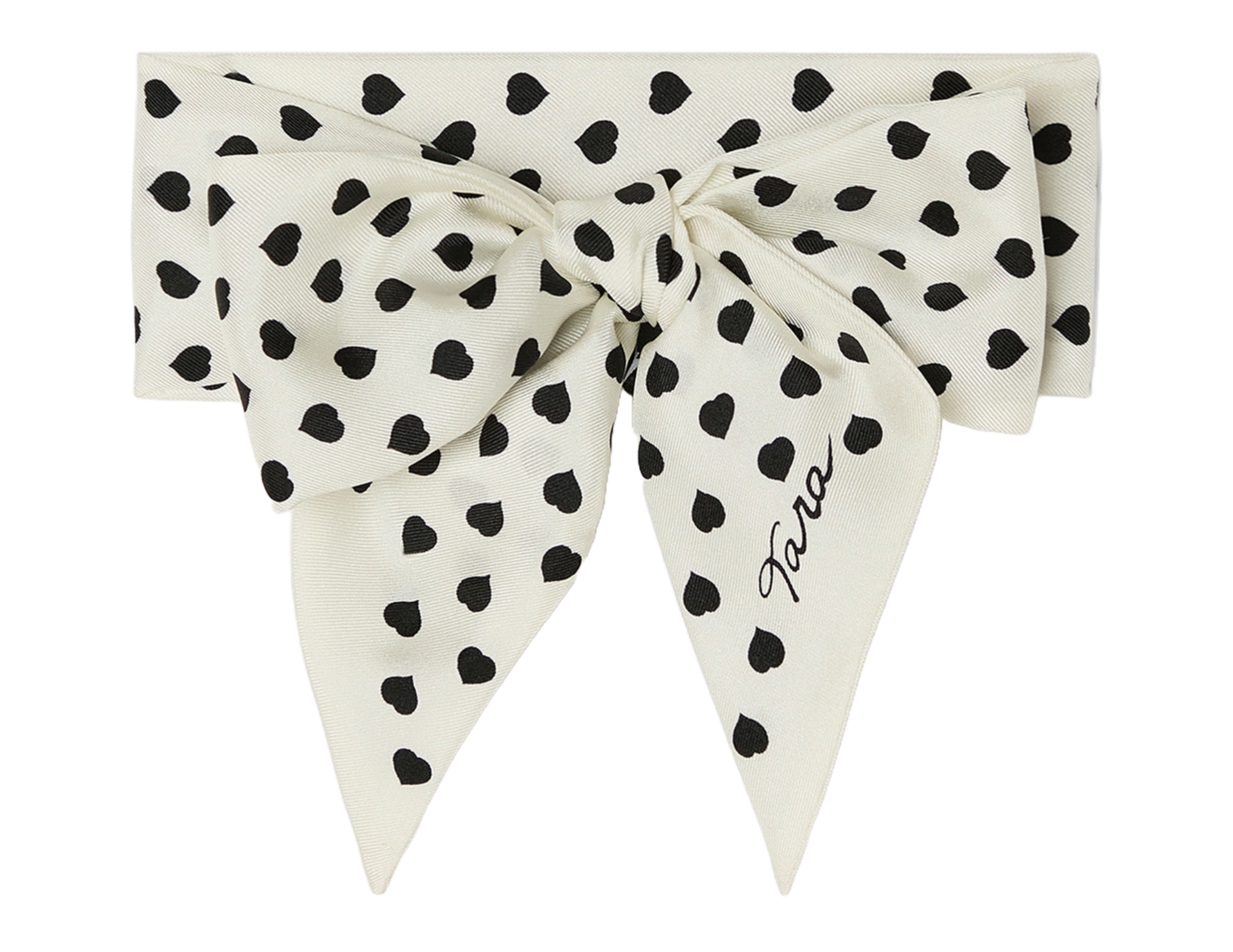 EMMA - Foulard à motifs en soie | Beige